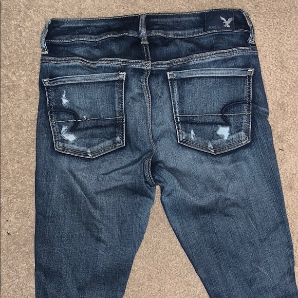 American Eagle Ripped Dark Wash Jeggings - Picture 3 of 3